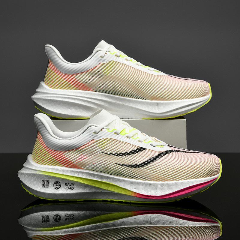 Men's Shoes New High-quality Flying Electric Running Shoes Children's Shock-absorbing Breathable Running Shoes Women's Marathon Sports Shoes