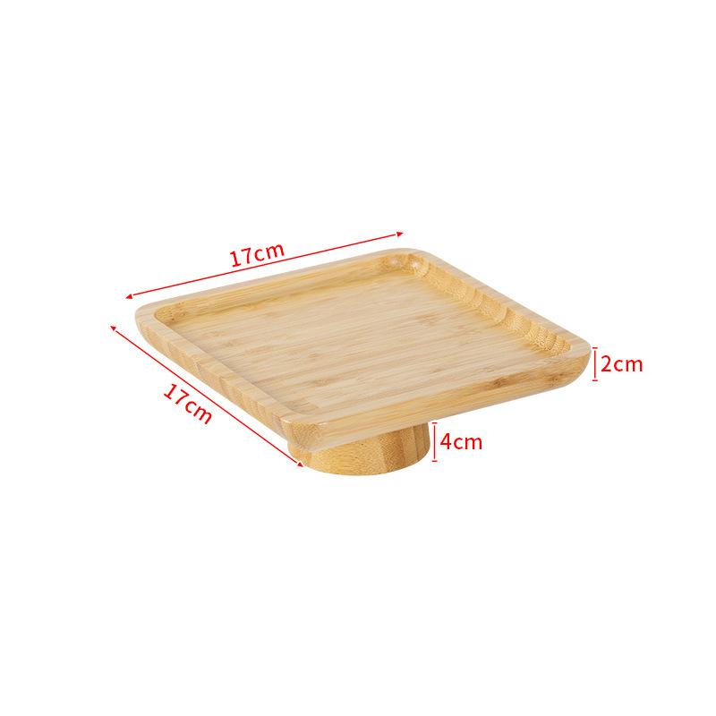 Bamboo Mini Tray Multi Style Storage Trays For Jewelry Photography Props Coaster Flower Pot Base Desktop Storage Supplies