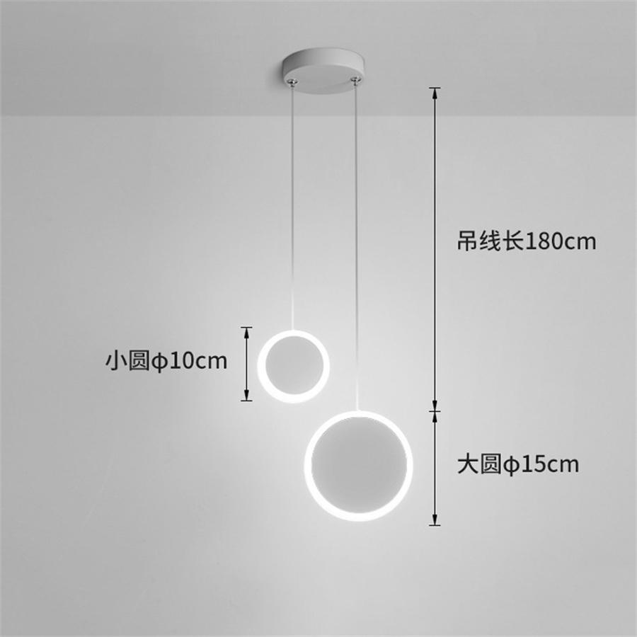 

Подвесные светильники с двойной головкой и луной для спальни, подвесные светильники для ресторана, кафе, бара, белые и черные светодиодные подвесные светильники Warm White 3000K
