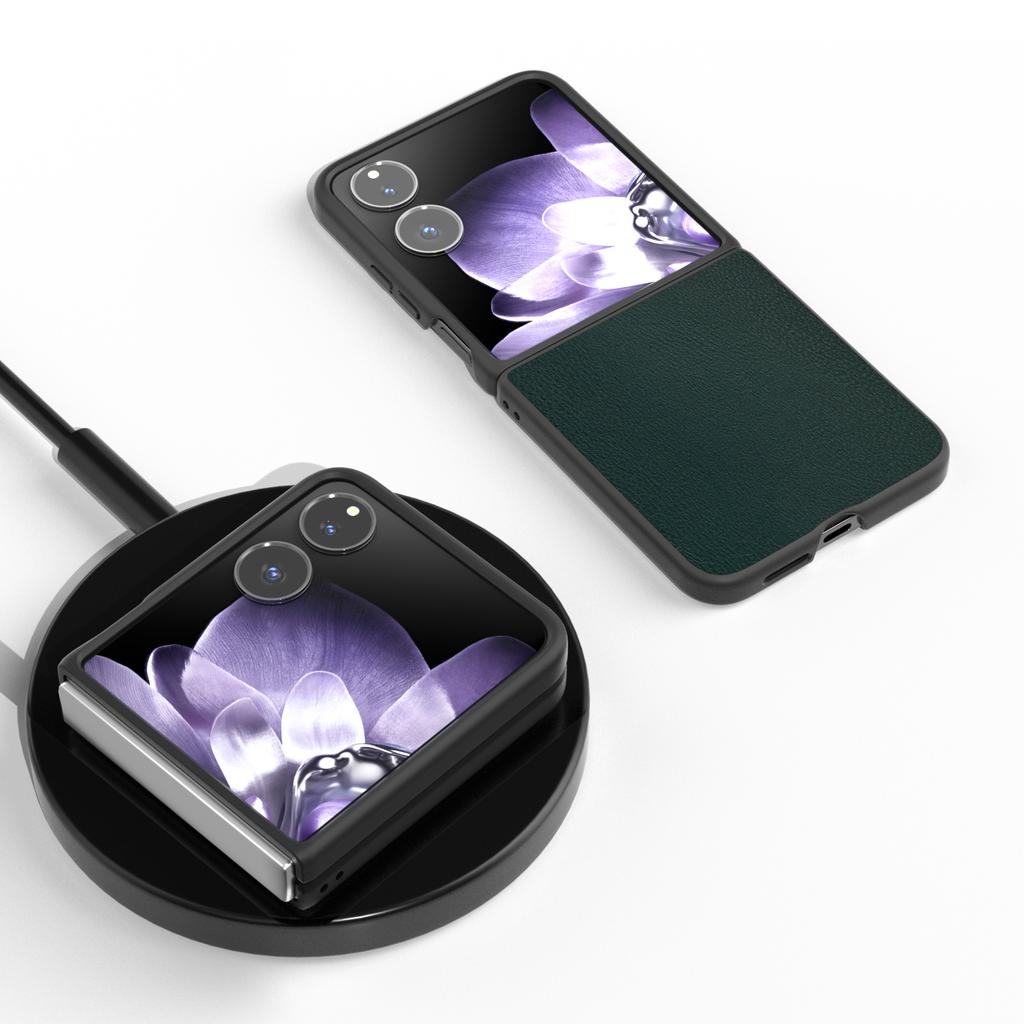 For Xiaomi Mix Flip 5G Case Anti-scratch PU Leather Coated PC Phone Cover