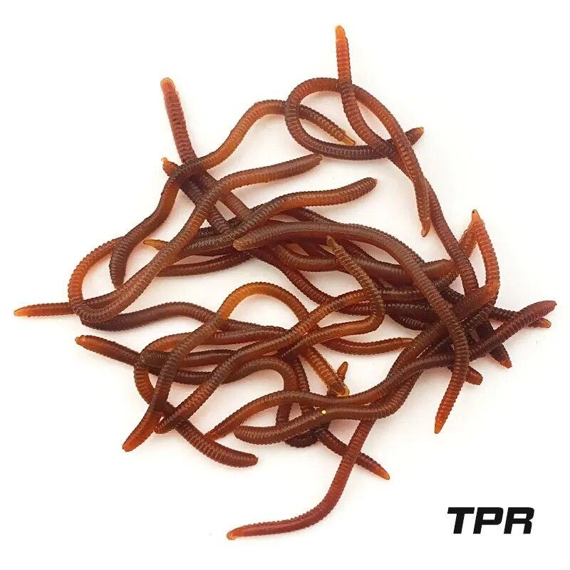 Lifelike Fishy Smell Red Soft Lures Simulation Earthworm Red Worms Artificial Fishing Lures