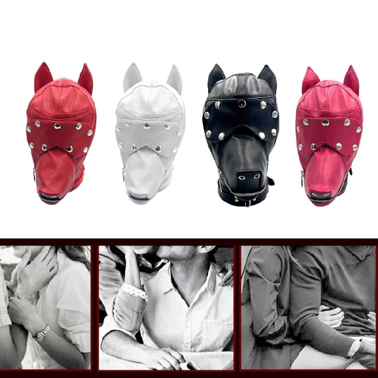 Mască de Câine Cosplay Halloween Mascaradă Mască din Piele Șnur Reglabil pentru Bărbați