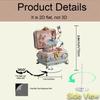 1 STuks 2D plat roterend acryl ballerina patroon ornament Kerstmis huis bureau ornament