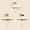Cartoon Dinosaur Children Fisherman Hat Windproof Baby Capybara Sun Cap Cute Kids Bucket Hat  Girl
