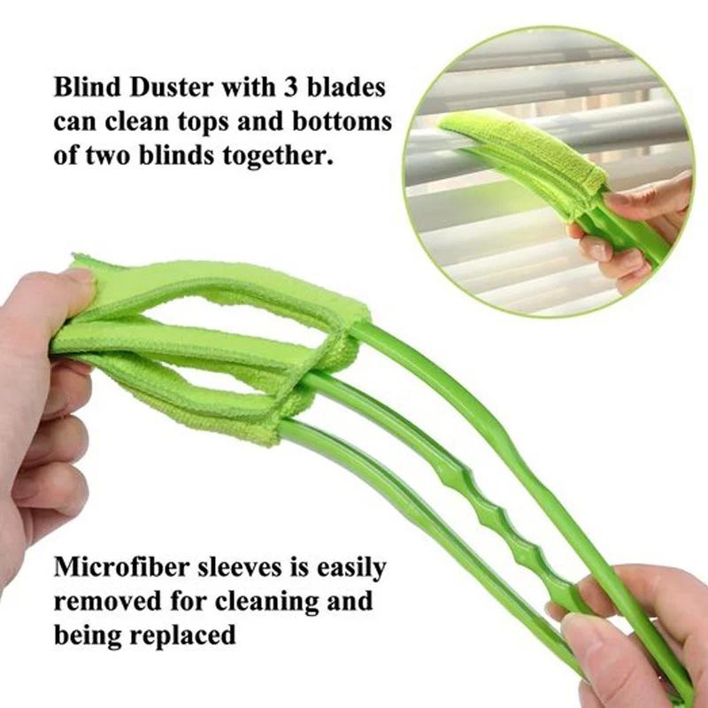 Microfiber Venetian Blind Duster Window AC Car Vent Cleaner Dust Removal Brush Home Cleaning Tool