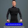 Schnelltrocknende Rollkragen-Sporttights für Herren – Hochelastisches, langärmliges Fitness- und Trainingsoberteil