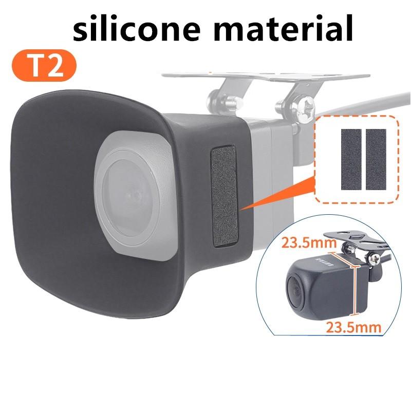 

Universal Car Rear View Camera Waterproof Cover Silicone ield Rain Bloing Bumper Suitable for wide-angle square cameras 1pc