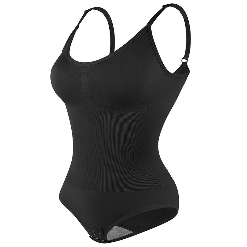 Dames Naadloze Mouwloze V-hals Bodysuit Shapewear Buikcontrole Body Shaper Tanktop Rood Blauw