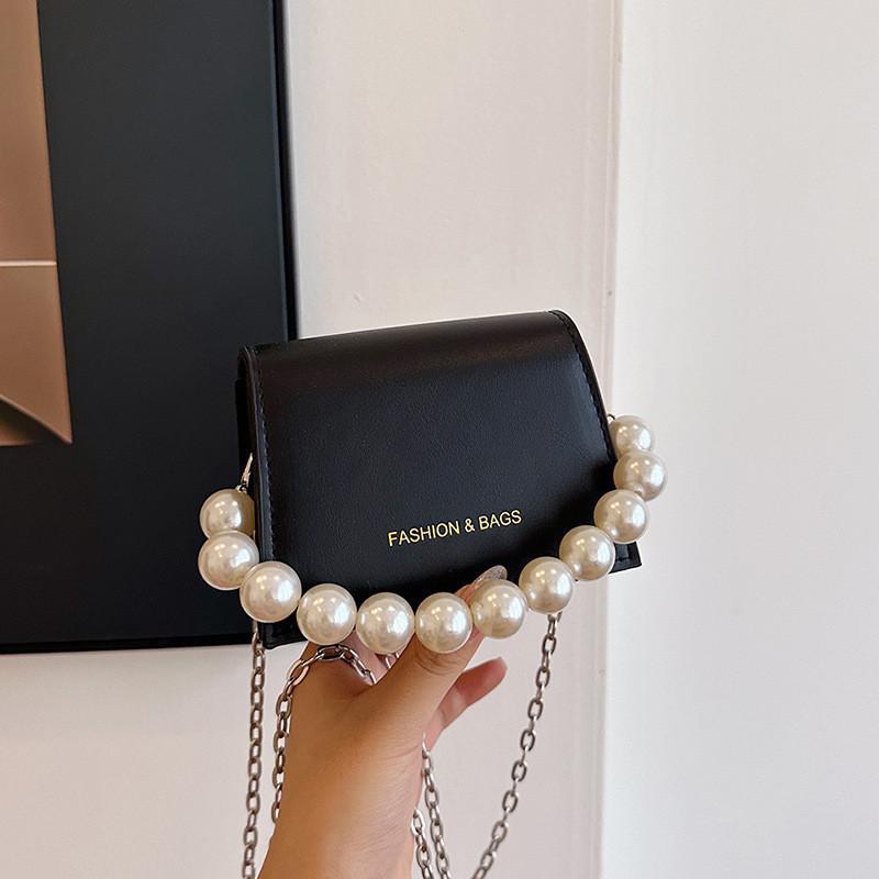 Stylish Mini Pu Pearl Chain Crossbody Bag For Women In Trendy Colors For Spring 2024
