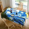 Van Gogh Sternennacht Rechteckiger Tischdecke, Maschinenwaschbar, Polyester, Quadratisch - Ideal für Heimküche & Esstischdekoration