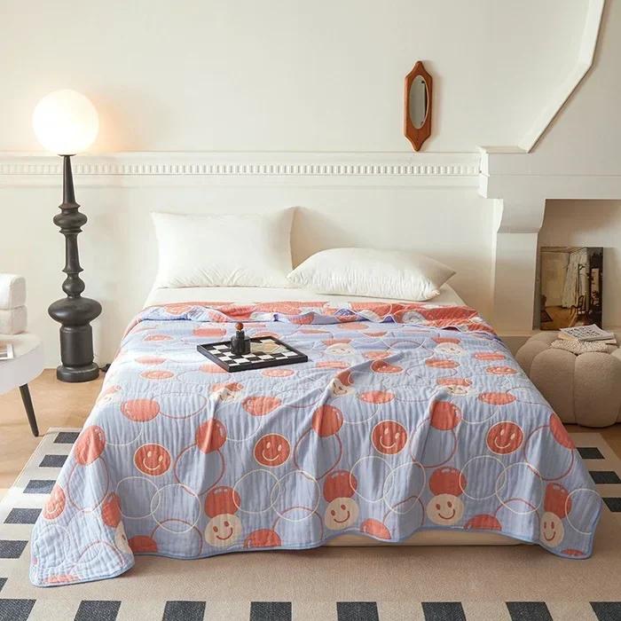 New Class A Cotton Is Not Easy To Shrink 6 Layers Gauze Blanket Towel Blanket Summer Blanket