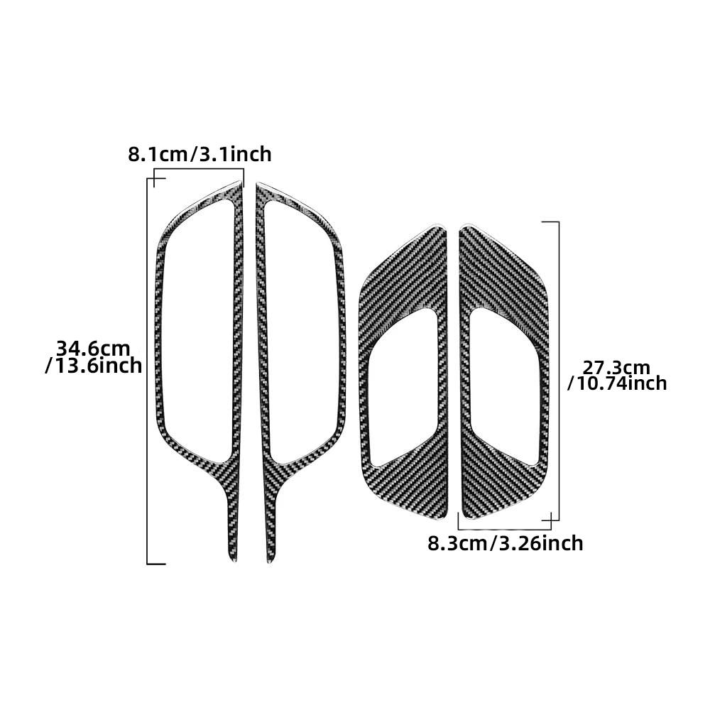 For Benz B-Class W247 2019-2026 Carbon Fiber Car Door handle inside the vehicle Anti-scratch Decorative Interior Accessories