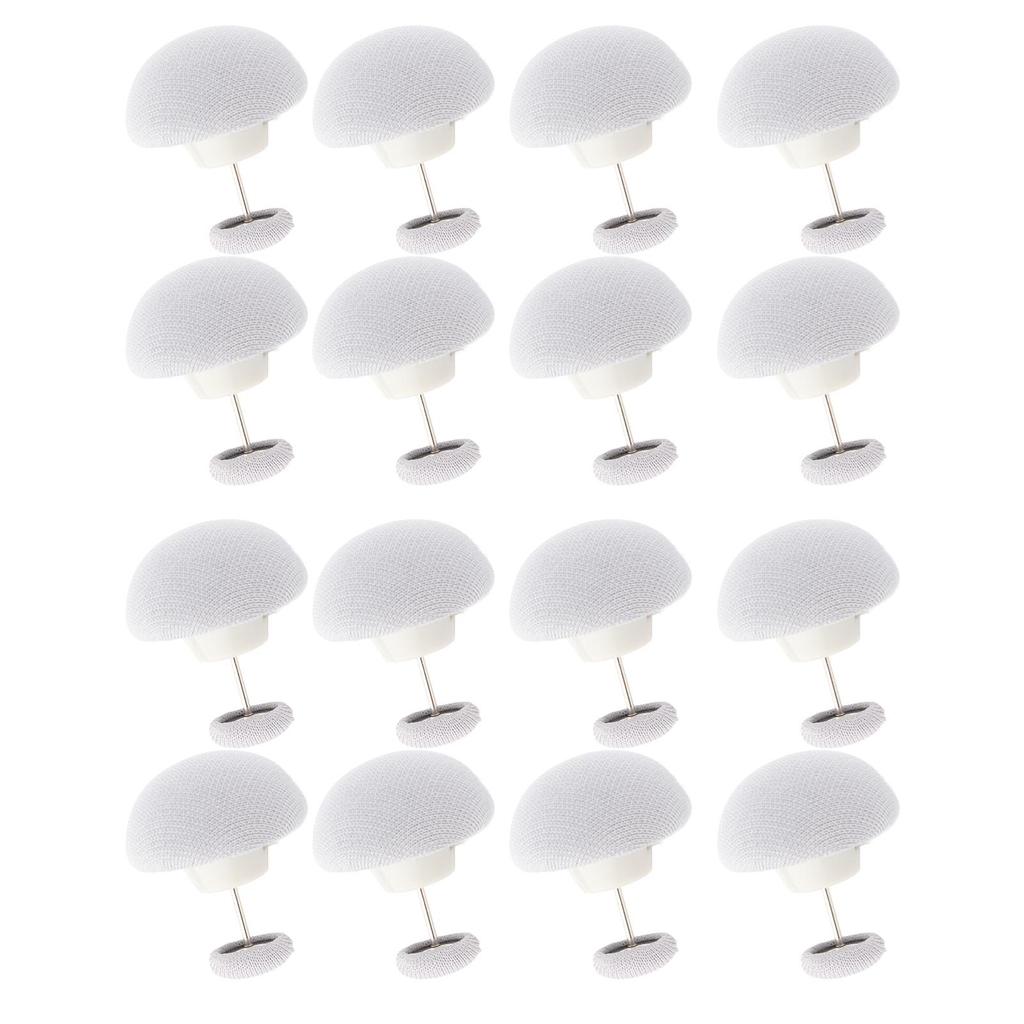 16 STÜCKE Bettdeckenbezug Fixierclip Pilzförmige Stoffnadel Kunststoff Quiltfixierer für Zuhause