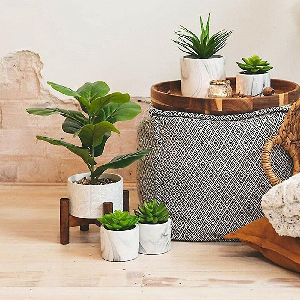 Artificial Fig Violin Leaf Faux Plants Green Shrub Outdoor