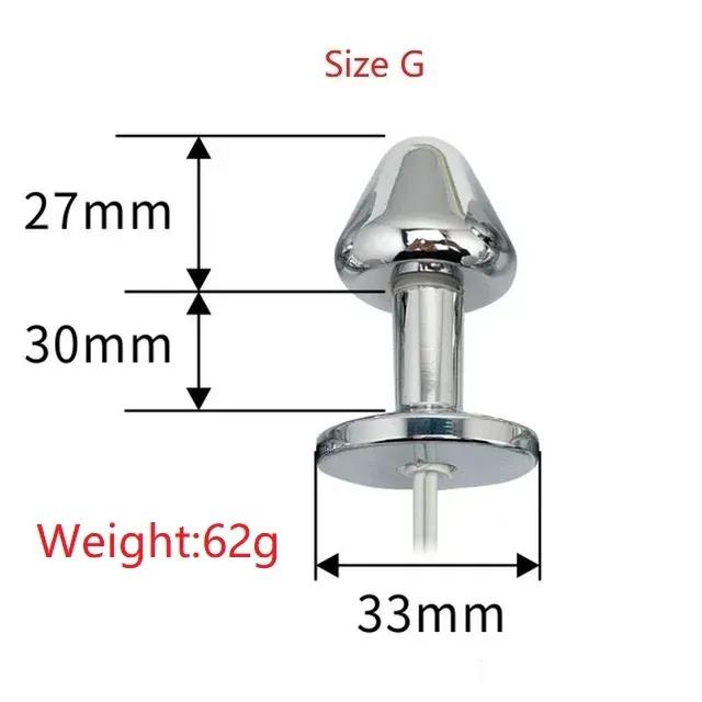 New Bi-polar electro shock Vaginal tight Huge Butt Plug Metal Anal beads Prostate Electrical Stimulation G spot medical Sex Toy