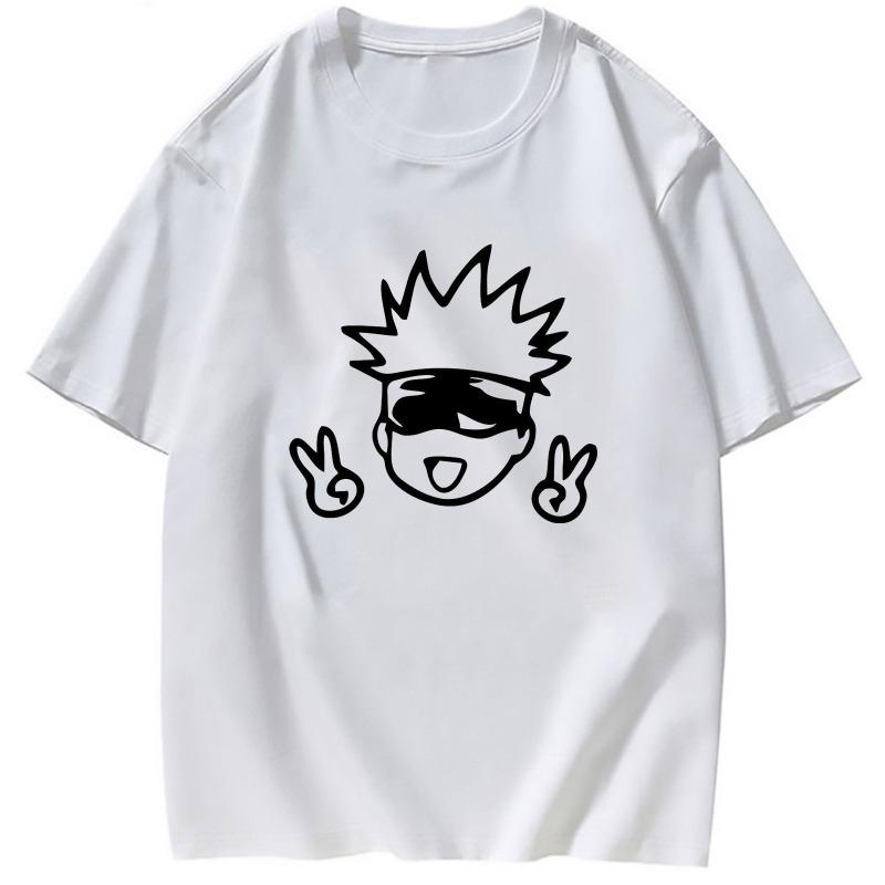 Anime Printed T-shirt Summer Round Neck Half Sleeve Men's Women's Fashion Cute Cotton T-shirt