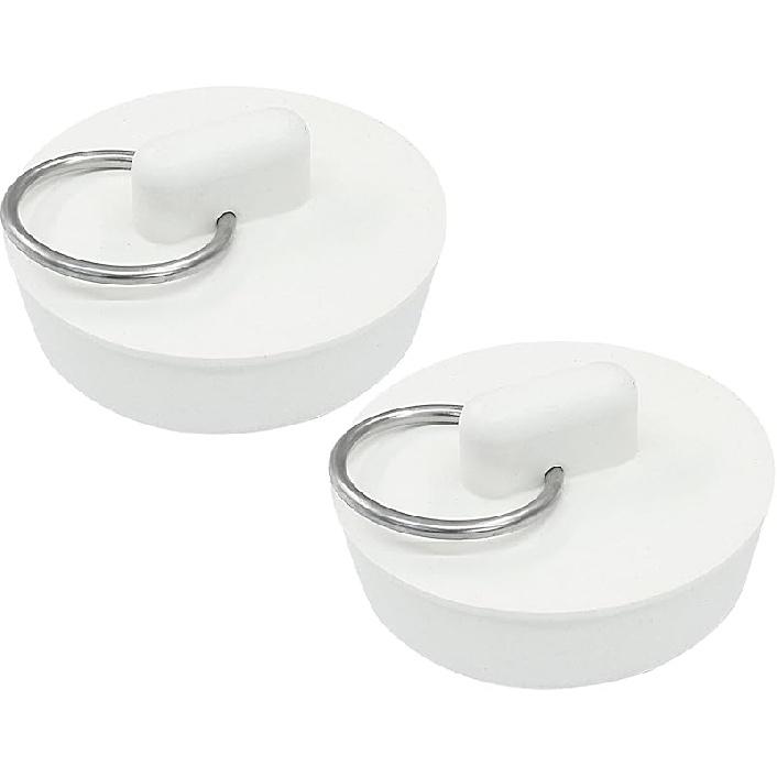 2 Pack Rubber Drain Stopper, Universal Bathroom Sink Stopper Bathtub Drain Plug, Fits 1-1/2 Inch for Bathroom Kitchen Sink Tub Drain