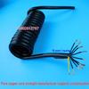 10-Core 1mm² PU Spring Wire: Retractable High-Temperature, Wear-Resistant Pure Copper Spiral Cable