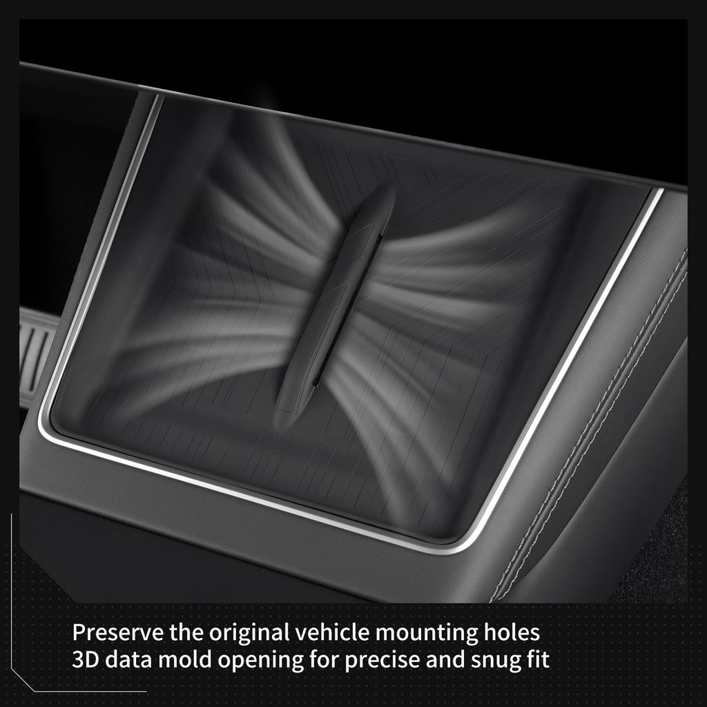 LUCKEASY for Tesla Model YL 2025 2026 Center Console Wireless Charging Anti-Slip Pad Silicone Phone Anti-Dirt Mat Accessories