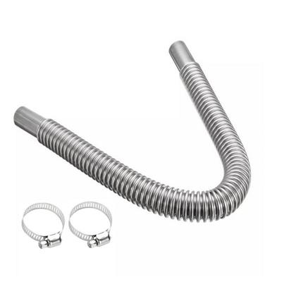 Tuyau d'échappement 25 mm avec colliers de serrage, en acier inoxydable, pour chauffage de stationnement diesel, 100 cm/150 cm/200 cm/250 cm/300 cm