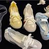[Armano] 2025 Summer Shallow Mouth Flat-bottomed Ballet Style One Pedal Simple and Versatile Mary Jane Dexun Single Shoes