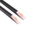 1 Pair of  Japanese Style Sakura  Pattern Reusable Durable Wooden Chopsticks (Pink)