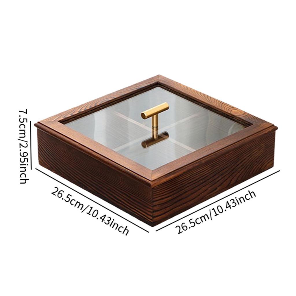 Dry Fruit Platter Tray Divided Serving Tray Snack Box with Lid Practical Decoration Party Serving Platter for Cakes Desserts