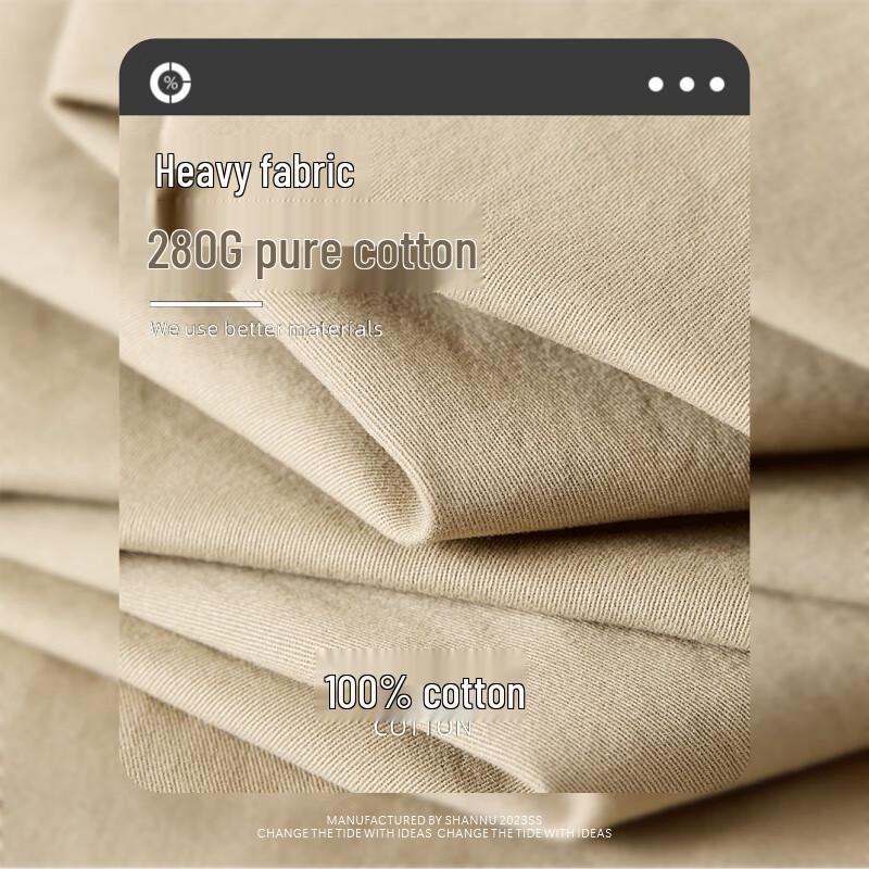 Men's Autumn/Winter Pure Cotton Straight Casual Trousers