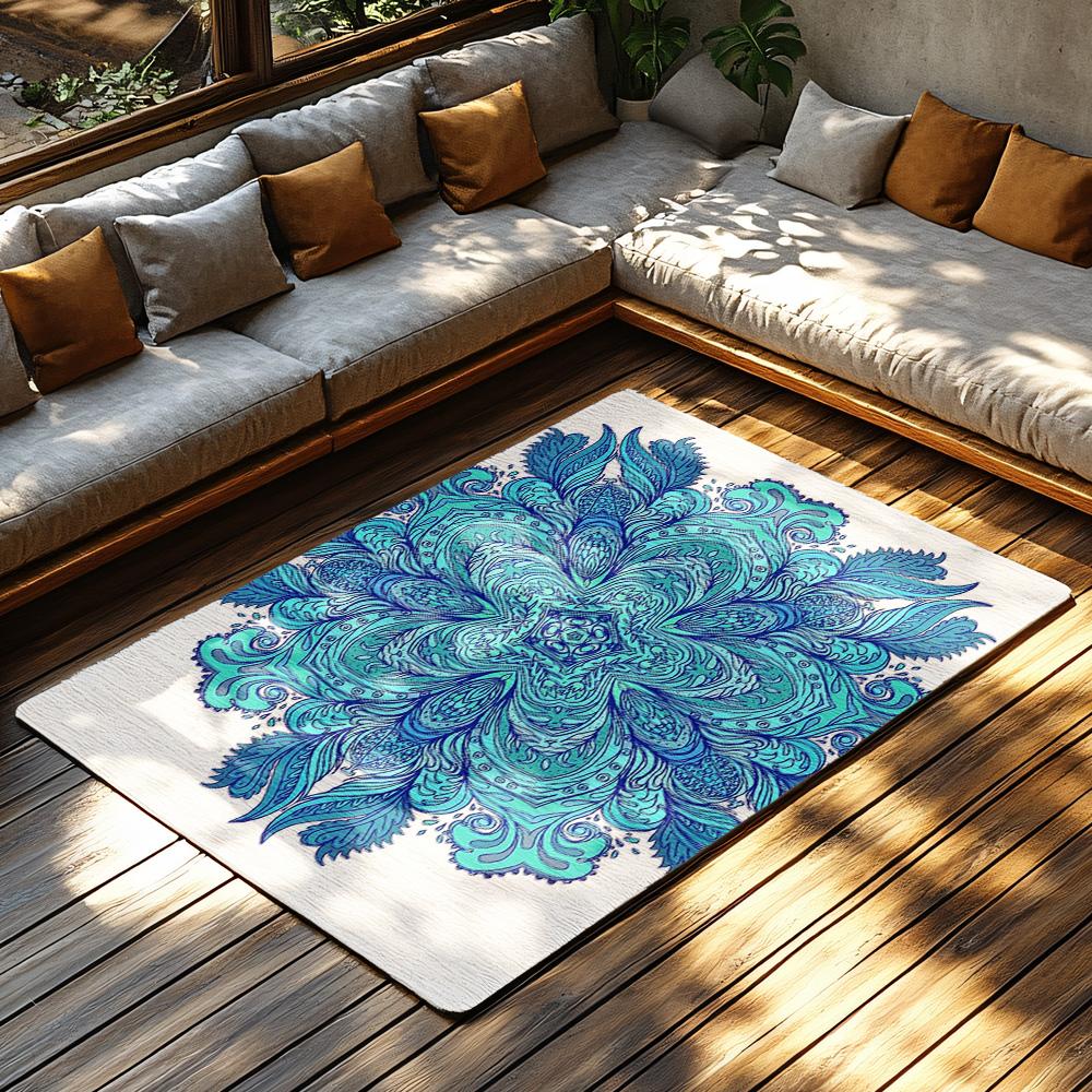 Boho Area Rug Washable Non Slip Modern Abstract Pattern Carpet Living Room Decor Home Accent Floor Mat Bedroom Rugs Hippie Rug