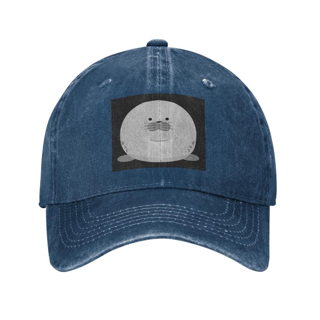 Süßer dicker Seehund Denim-Kappe Lässige Baseballkappen Verstellbarer Hut Sommer Unisex Baseballkappen