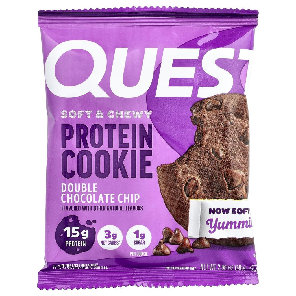 Protein Cookies, Double Chocolate Chip, 4 Pack, 59G (2.08Oz) Each