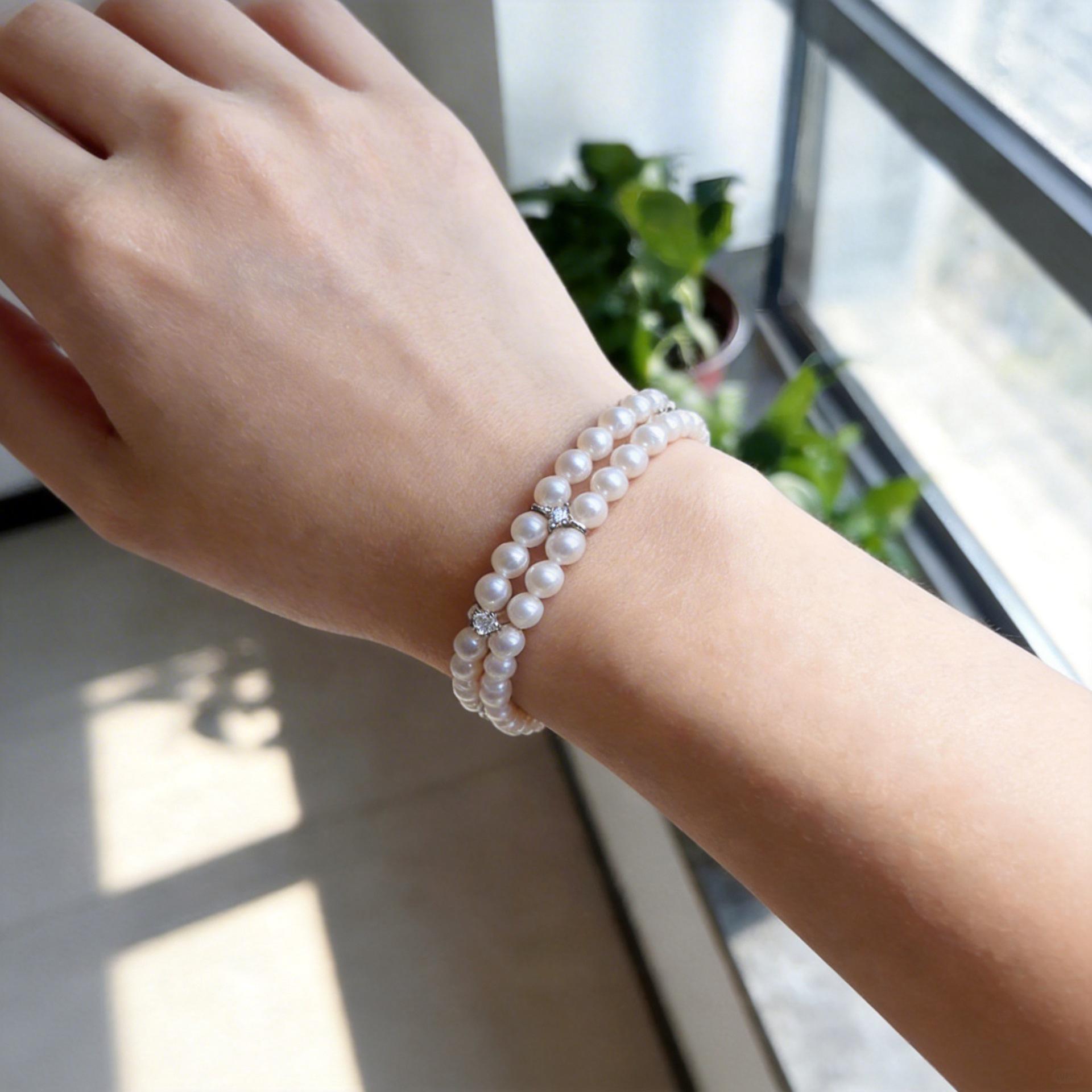 2026 Zhuji Freshwater Pearl Bracelet: Exquisite, Versatile, French Retro Style Jewelry 14 cm Wrist