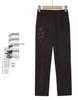 Women's Plus Size High Waist Corduroy Pants for Middle-aged & Elderly - Autumn/Winter, Thickened Velvet, Straight Leg, Mom & Grandma Fit