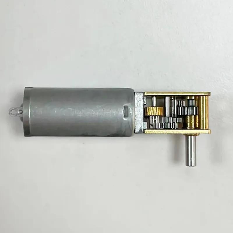 1PC Micro 050 Worm Gear Motor DC3V-12V 6V 9V Slow Speed High Torque All Metal Gearbox Motor Right Angle Short/ Dual/ Long Shaft