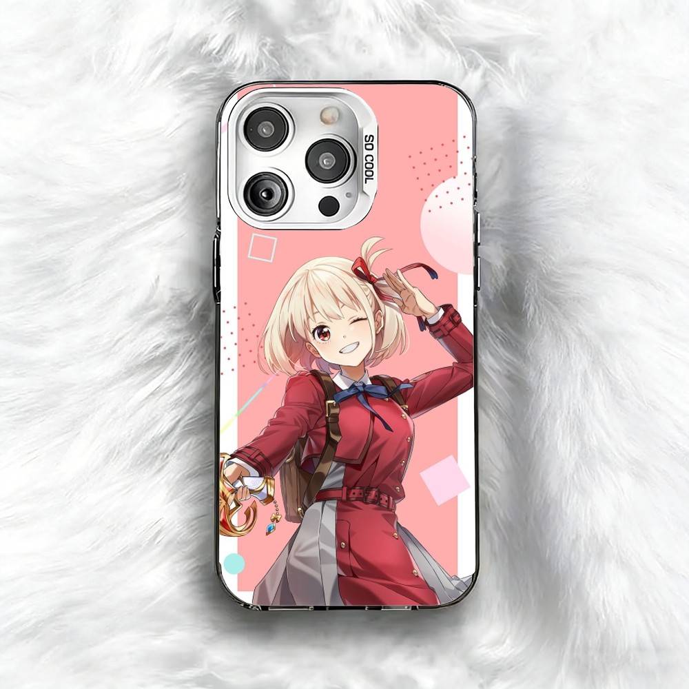 

DA-L-Lycoris R-Recoil Chisato N-Nishikigi Phone Case For iPhone 16 17 15 14 12 13 Pro Max Black Color Shockproof Cover iPhoneXSMAX