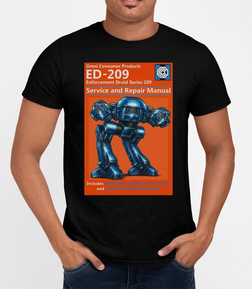 Robocop ED-209 Manual 80s T-Shirt Cool Retro Movie Film Classic Tee Gift Xmas Unisex T-Shirt L