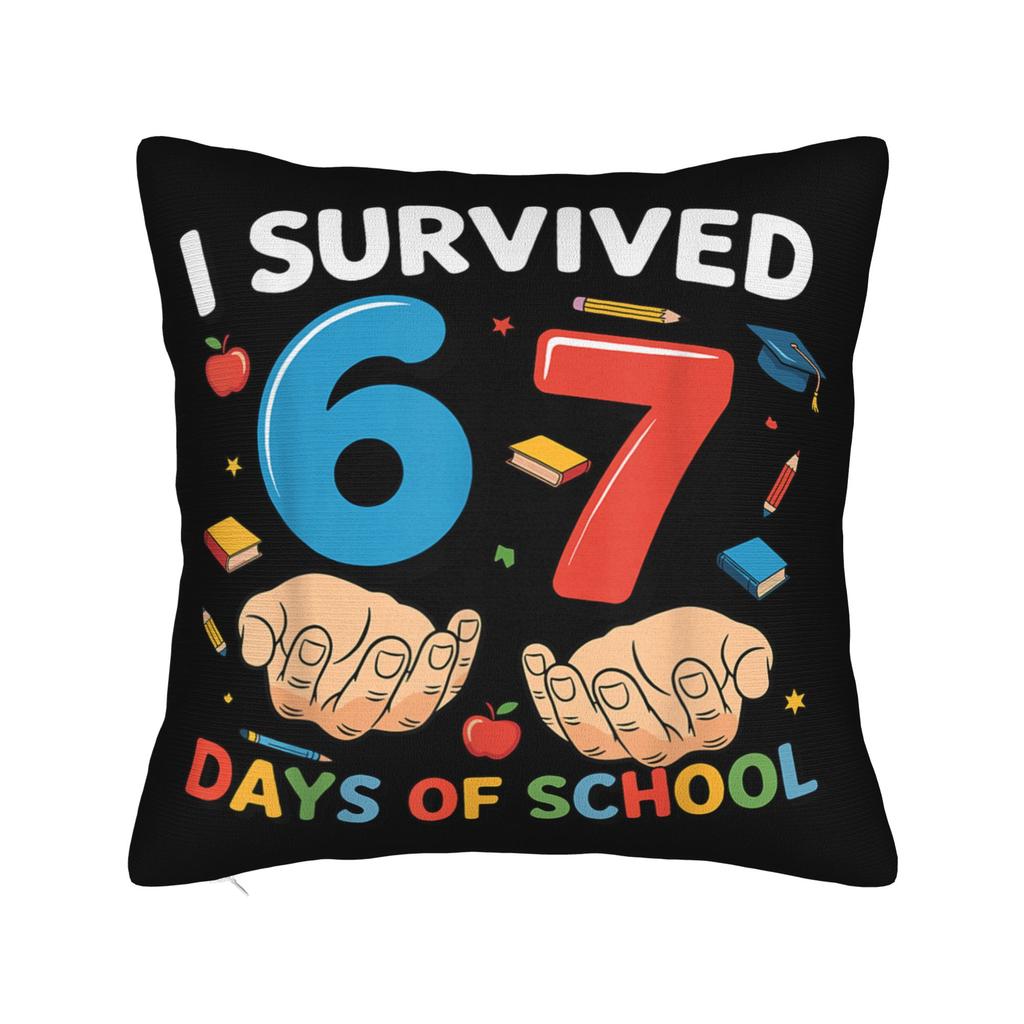 67 Sechs Sieben Italienisches Gehirnfäule Meme Kissenbezüge Lustiger Kissenbezug für Sofa Couch Bett Wohnzimmer Gemütlicher Kissenbezug