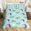 Three-Piece Catering Rice Ball Animation Digital Printing Quilt Pillowcase Bedding