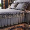 Dustproof Coverlet Single Piece Bed-linen Lace Washed Cotton Wear-resistant and Durable High End Non Slip Bed Sheet for Bedrooms