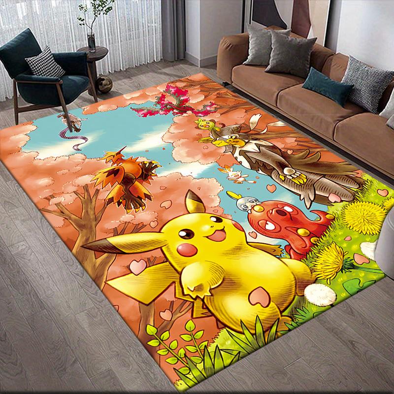 

Cute Pokémon 2 Anti-Slip Rug, Rectangular Carpet for Living Room, Bedroom & Sofa Zone, Ideal Home Decor 60x90cm