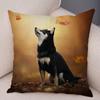 Pet Animal Sofa Cushion Cover Cute Siberian Husky Pillowcase Decorative Dog Print