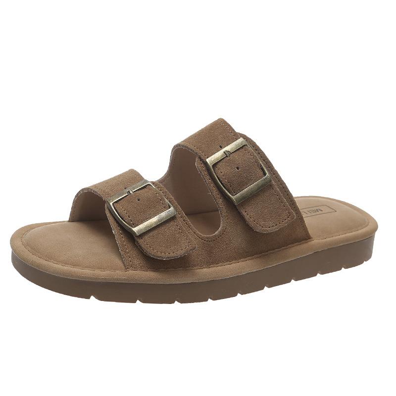 

New slippers retro casual flat beach shoes cool slippers women 40 малиновый