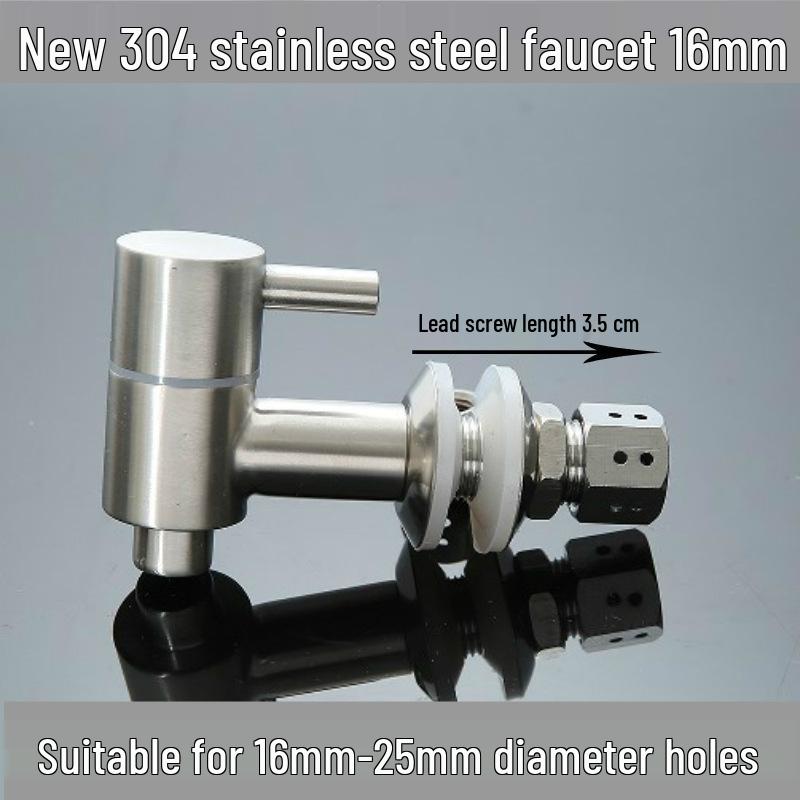 304 Edelstahl Infusionsbehälter Wasserhahn mit Keramikauslauf und Kupferventilschalter