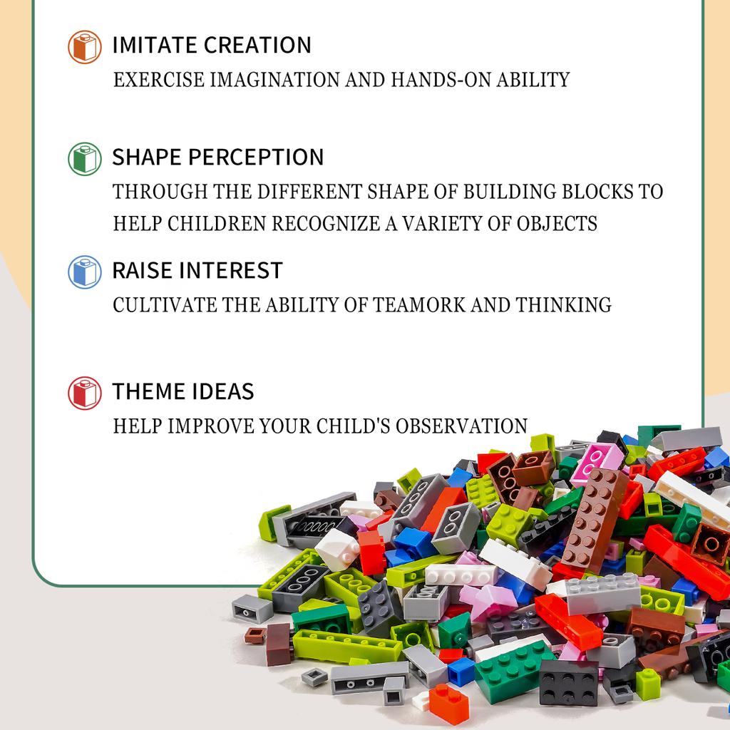 200g1x6 DlY Building Blocks Thick FiguresBricks Dots Educational Creative SizeCompatible With Playthings forChildren