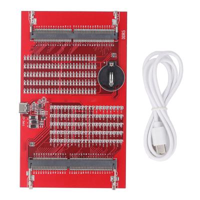Tarjeta de prueba de memoria RAM DDR4 DDR5, 2 en 1, analizador de diagnóstico de ranuras para computadora portátil con luz LED roja