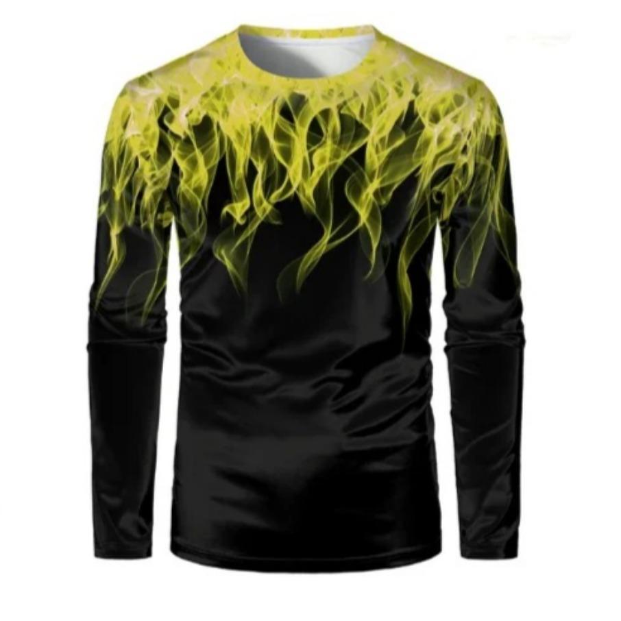 Women O Neck Long Sleeve 3d Print T Shirt