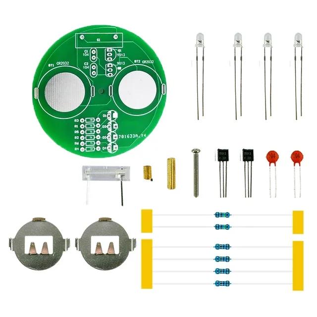 

1pcs Diy Electronic Kit LED Gyro DIY Welding Rotating Lantern Inline Components Electronic Sodering Project(without Battery)