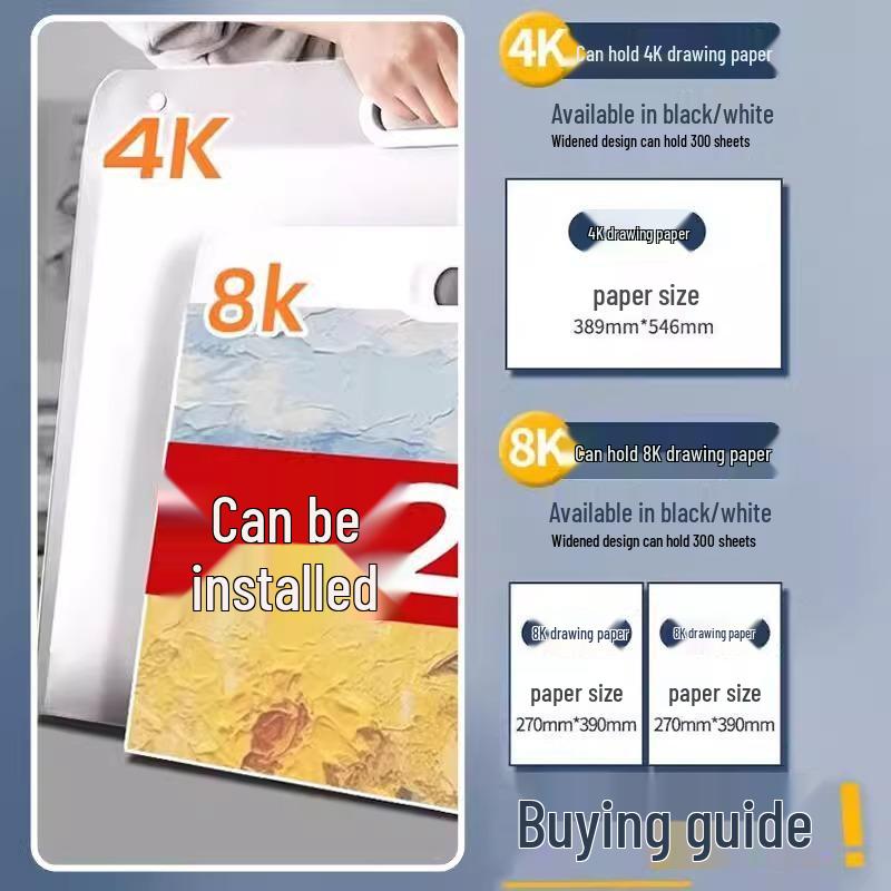 4K Art Portfolio Album: Sketch, Paint, Draw & Store In 8K Document File Folder