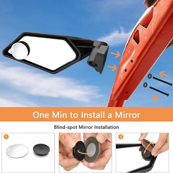 1 Set UTV Motorcycle Rearview Mirror, ABS Material, Color: As Shown, Compatible with Pangba.