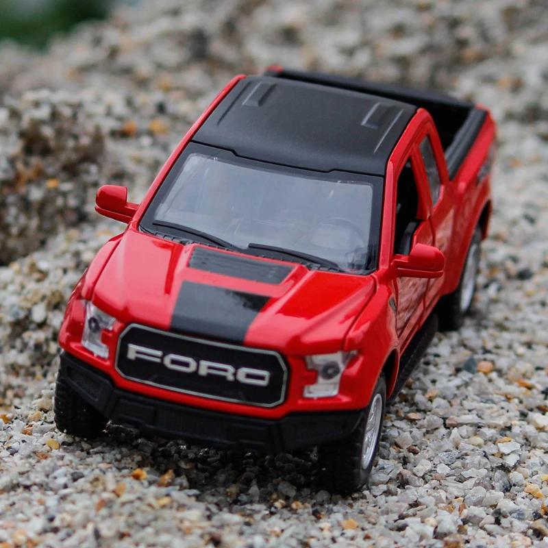 Νέο 1:32 Ford Raptor F150 Pickup όχημα εκτός δρόμου από χυτό μεταλλικό κράμα Μοντέλο αυτοκινήτου Ηχητικό φως Συλλογή τραβήγματος πίσω Παιδικά παιχνίδια Δώρα A188
